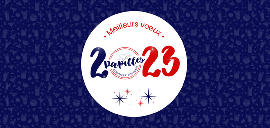 Bonne année 2023 avec Papilles Cocktails à la française